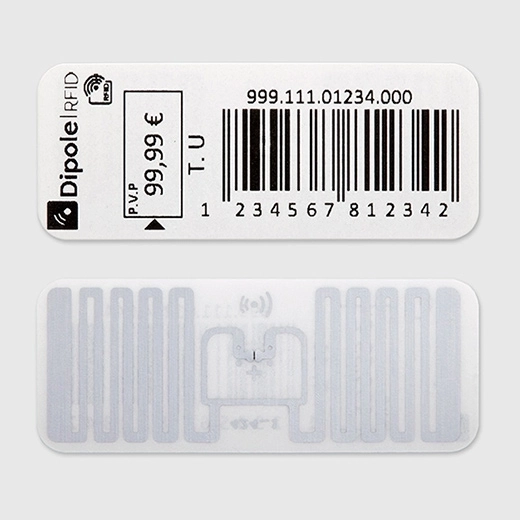 RFID-Etikett Dipole Papier 45x18 detail