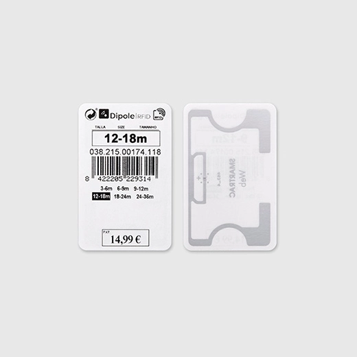 RFID-Etikett Dipole Papier 54x34 Detaill